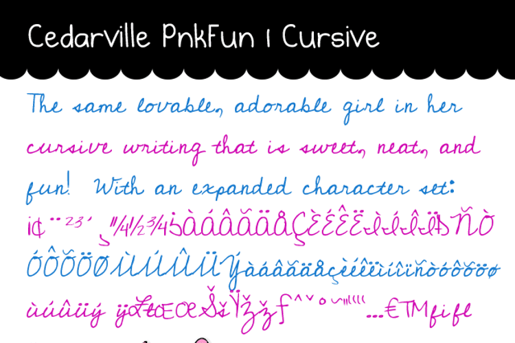 Cedarville Pnkfun1 Cursive