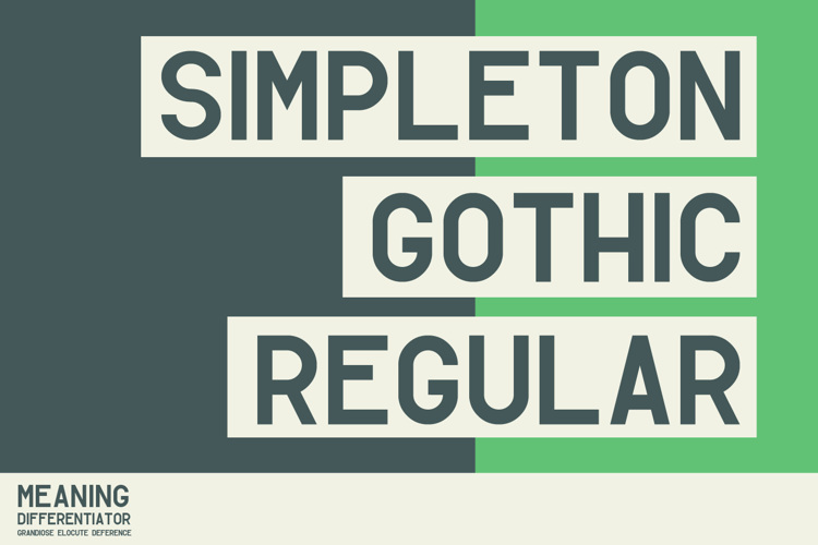 Simpleton Gothic Demo