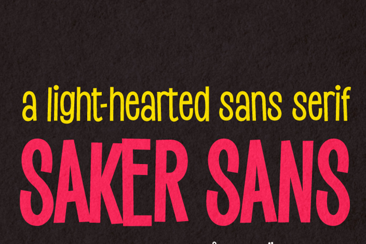 Saker Sans Black PERSONAL USE