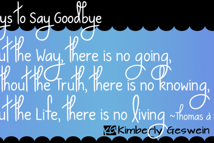 KG Ways to Say Goodbye