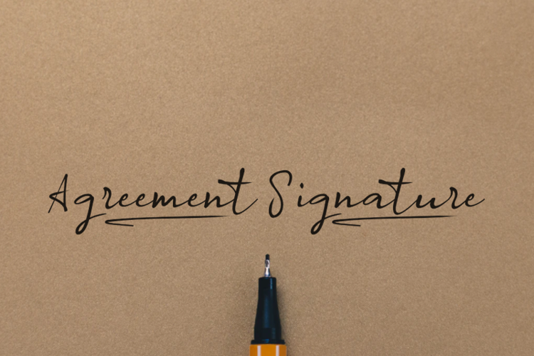 a Agreement Signature